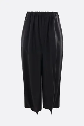 wool oversized deconstructed cropped trousers