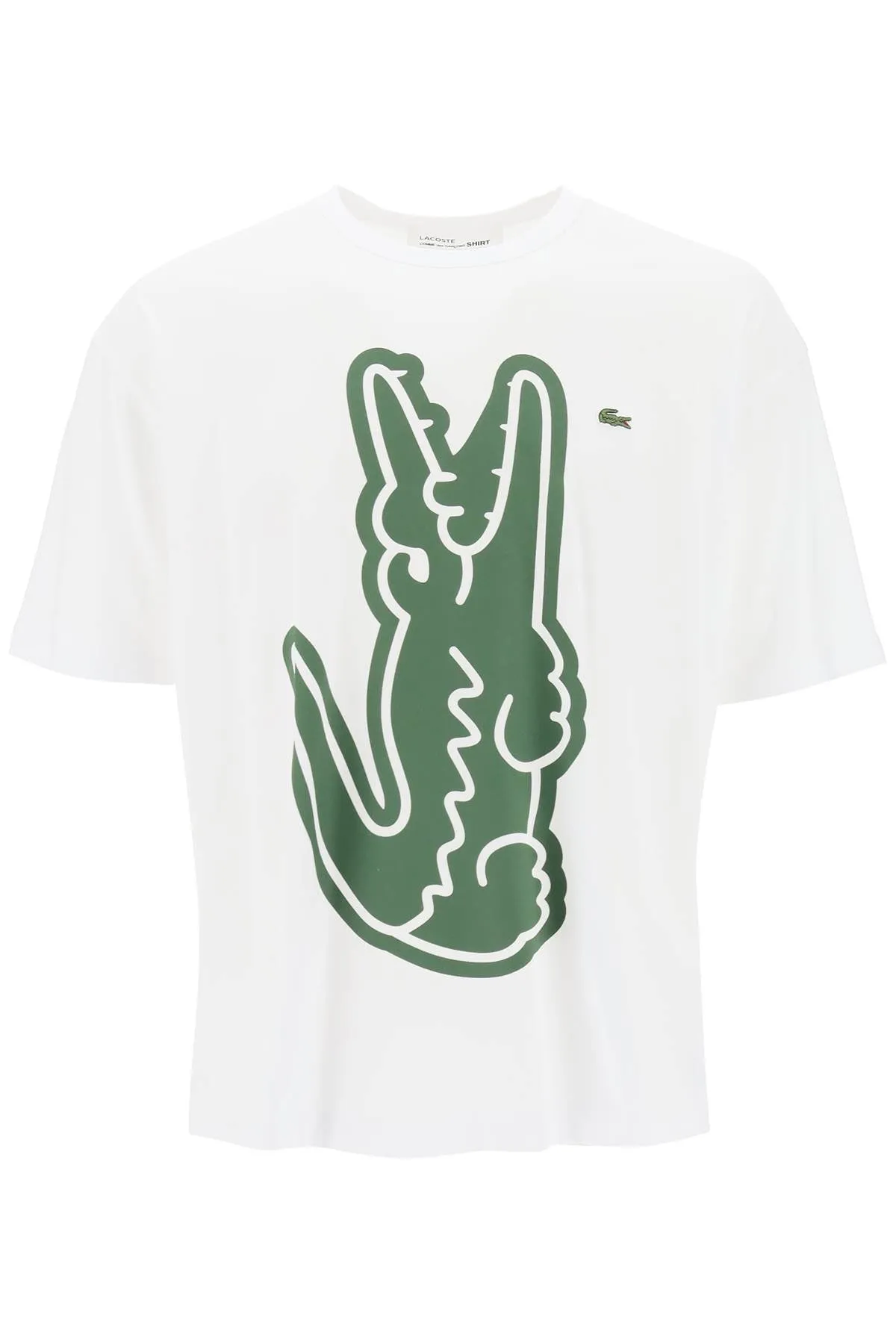 X Lacoste Crocodile Print T Shirt