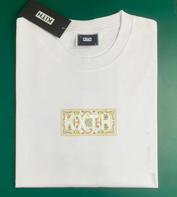 Xituodai Kith Box Logo T-shirt Casual Men Women 1:1 Best Quality Kith T Shirt Floral Print 2021 Summer Daily Men Tops