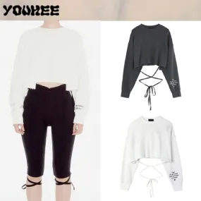 YOUHEE | Street Style Long Sleeve Logo Hoodies & Sweatshirts