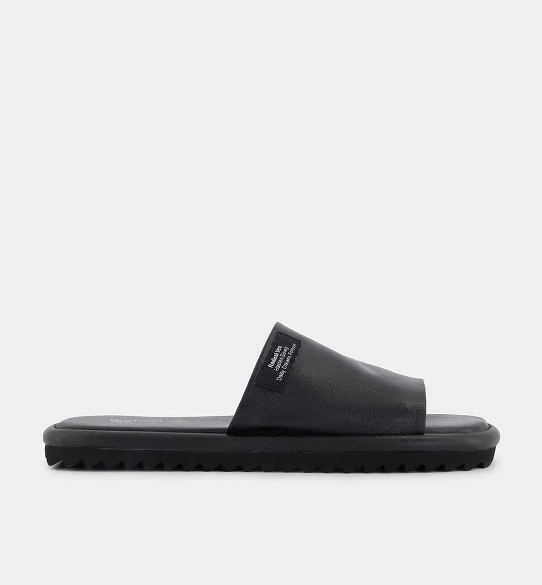 Yoyogi Black Leather Slide