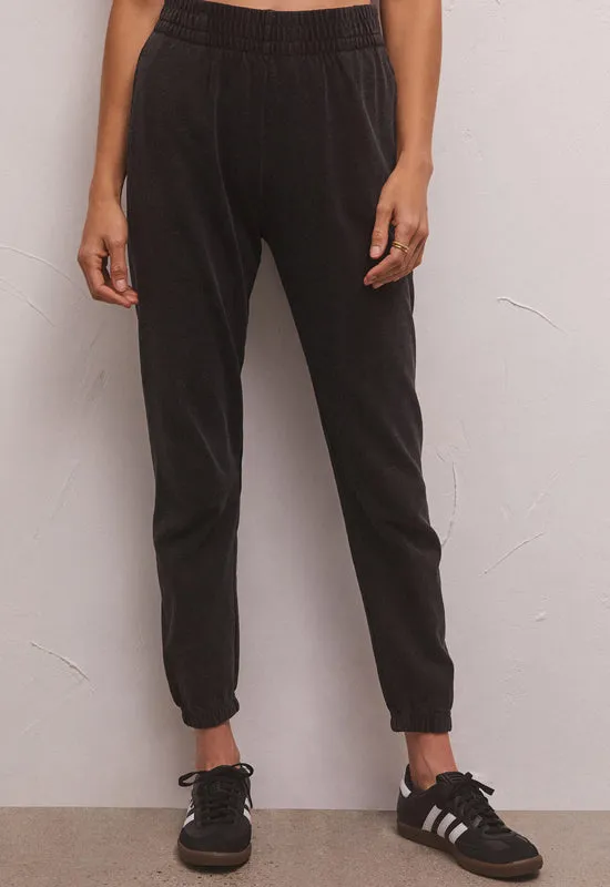 Z Supply Vintage Black Slim Knit Jogger