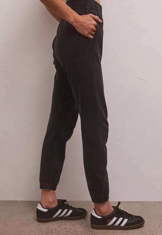 Z Supply Vintage Black Slim Knit Jogger