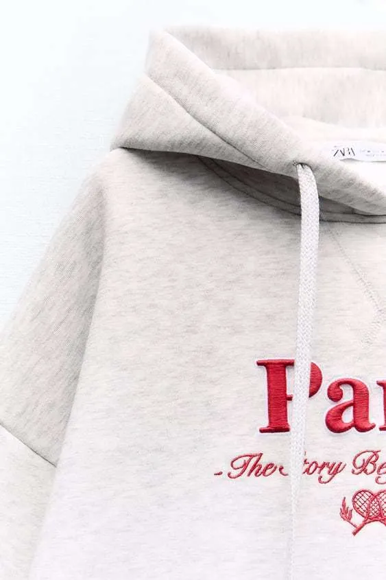 ZARA | Plain Logo Hoodies & Sweatshirts for Unisex Street Style