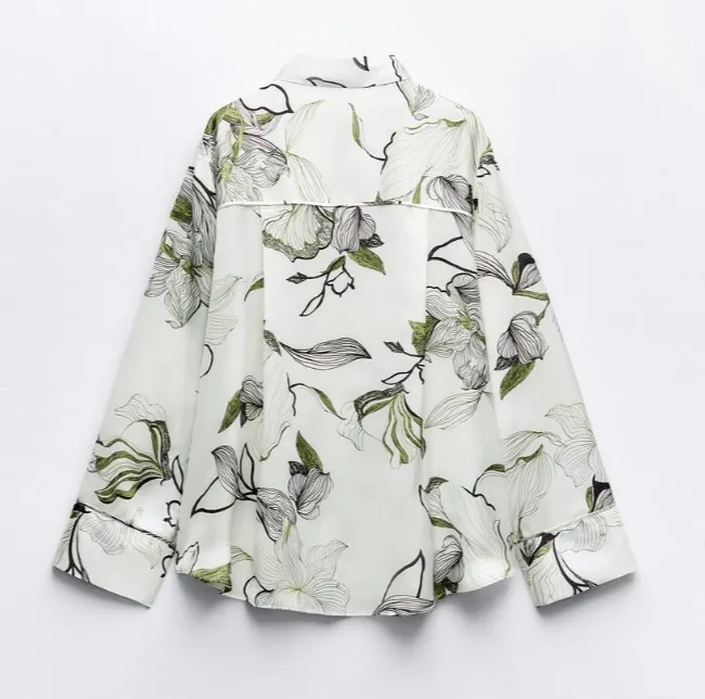 ZARA Printed Satin Shirt